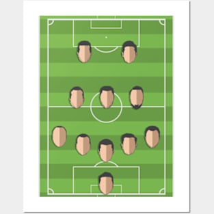 Football Formation 5-3-2 Posters and Art